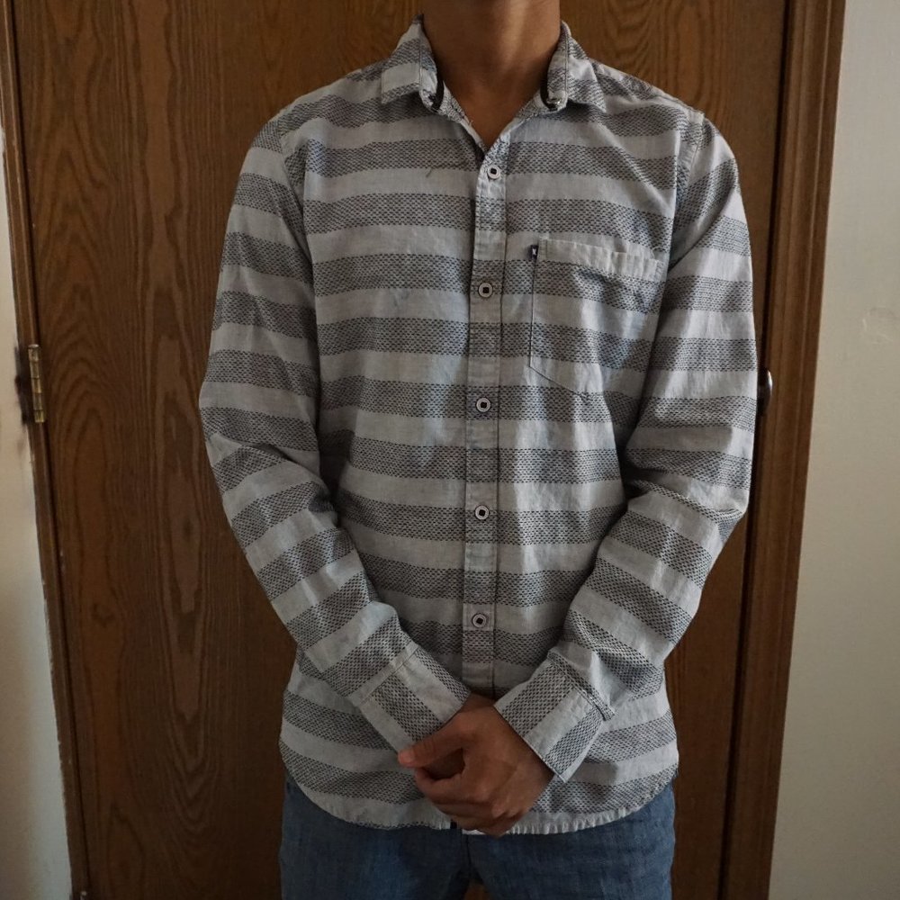 Striped button-up